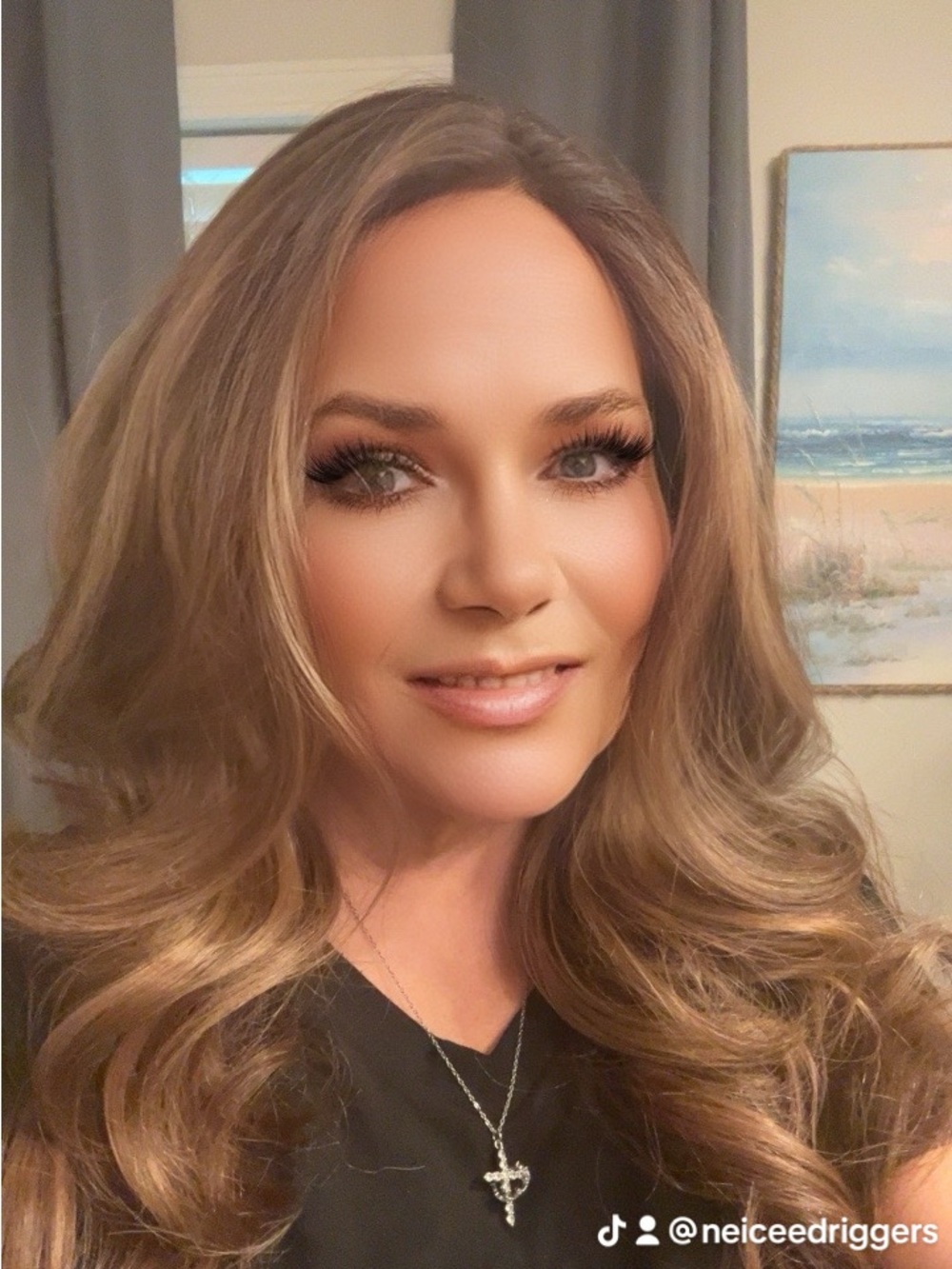 Martini Wigs Nevada Wavy Light Brown Wig with Natural Highlights